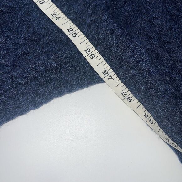 Men's Navy Blue 100% Merino Wool Knot Sweater 2XL KINGSSPORT - Picture 7 of 8